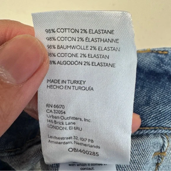 Pilcro Wide Leg Jeans Skipper Blue High Rise Denim Minimalist Size 26 Casual - Picture 14 of 16